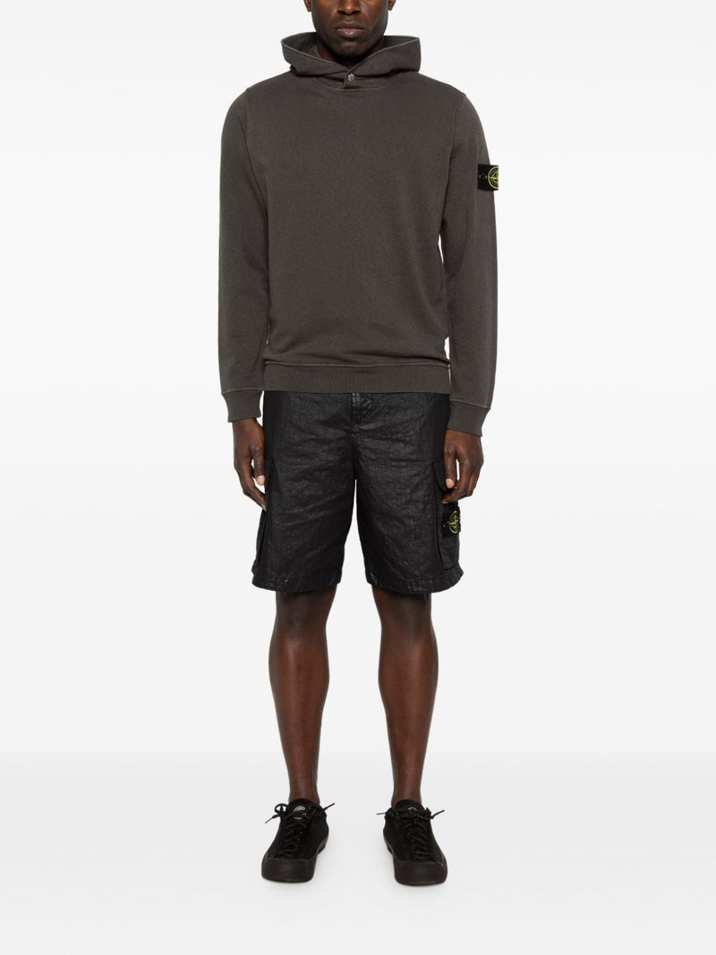 Stone Island Logo cotton hoodie | Urbalenti™ NYC