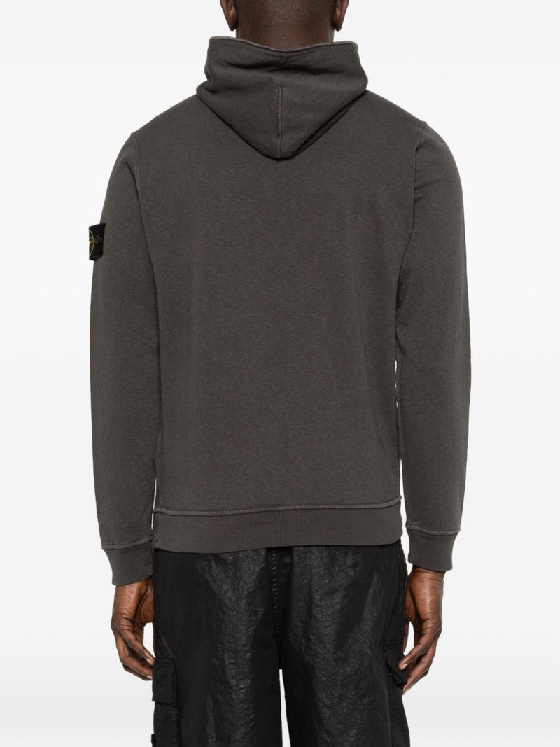 Stone Island Logo cotton hoodie | Urbalenti™ NYC