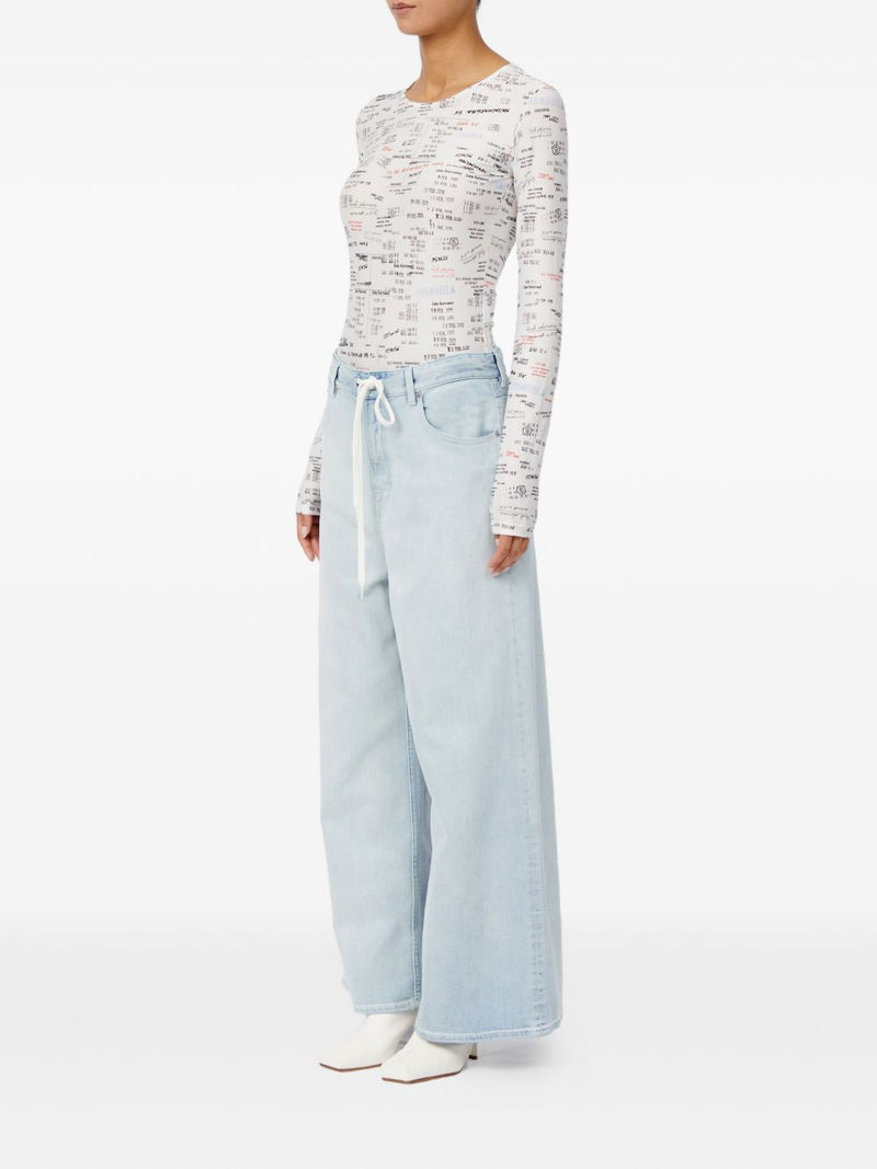 MM6 Maison Margiela Wide-leg denim jeans | Urbalenti... | Urbalenti™ NYC
