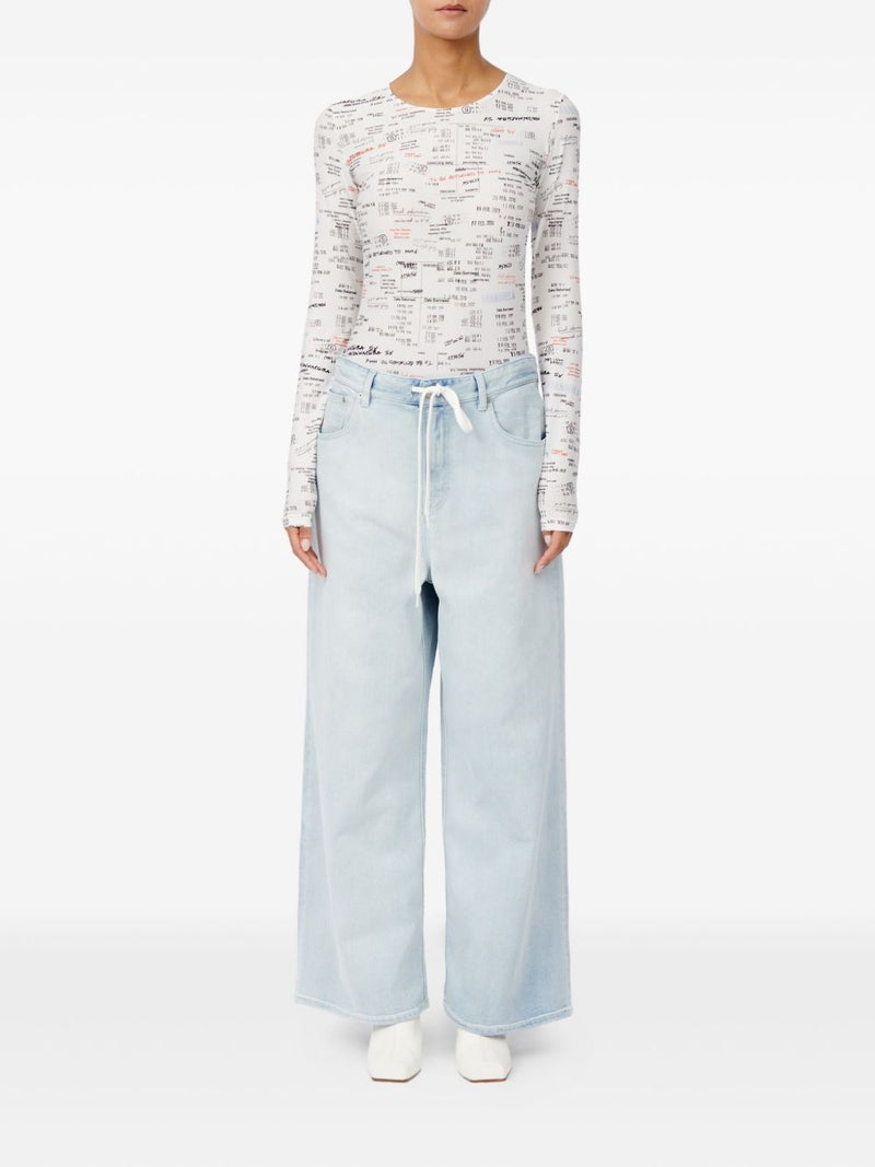 MM6 Maison Margiela Wide-leg denim jeans | Urbalenti... | Urbalenti™ NYC