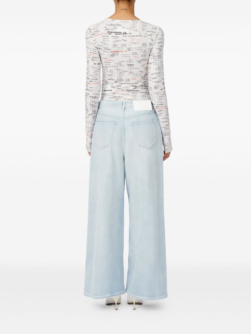 MM6 Maison Margiela Wide-leg denim jeans | Urbalenti... | Urbalenti™ NYC