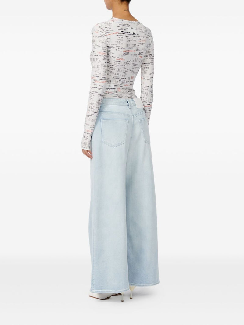 MM6 Maison Margiela Wide-leg denim jeans | Urbalenti... | Urbalenti™ NYC