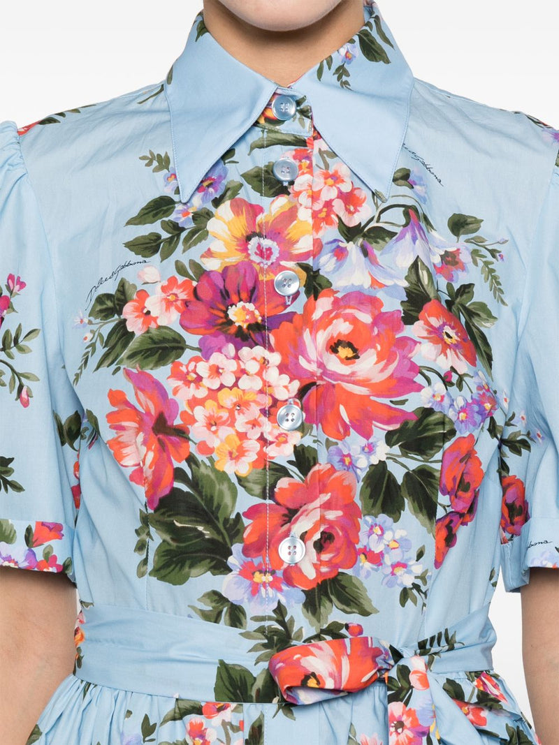 Dolce & Gabbana Flower print midi dress | Urbalenti™ NYC