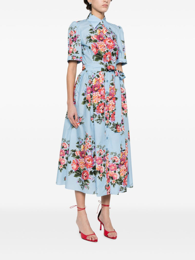 Dolce & Gabbana Flower print midi dress | Urbalenti™ NYC