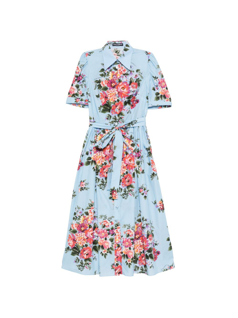Dolce & Gabbana Flower print midi dress | Urbalenti™ NYC