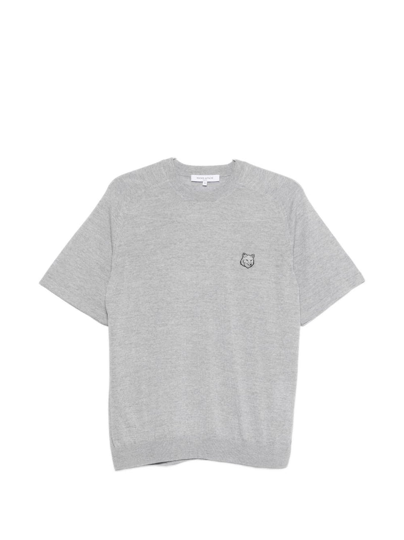 Maison Kitsuné Maison Kitsuné Fox head fine merino short sleeve jumper