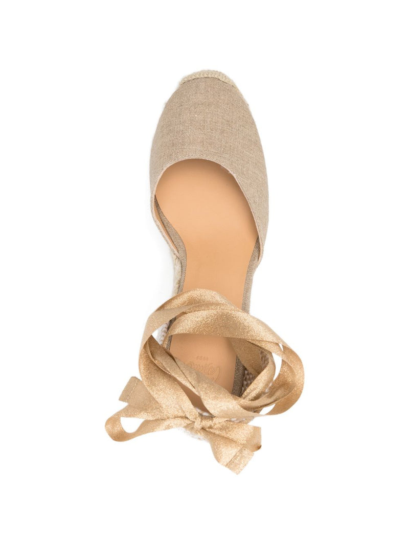 Castañer Carina espadrilles - Gold Round Toe | Urbalenti™ NYC