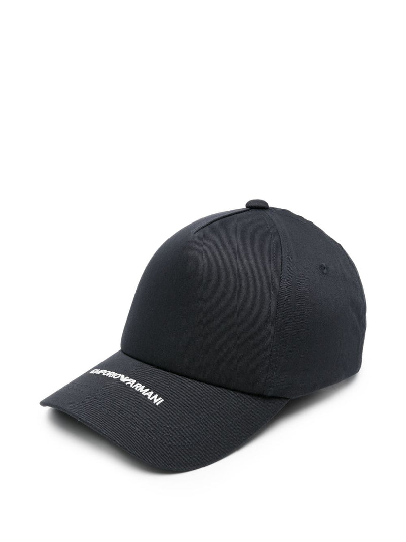 Emporio Armani Canvas Baseball Cap With Embroidered Logo | Urbalenti™ NYC