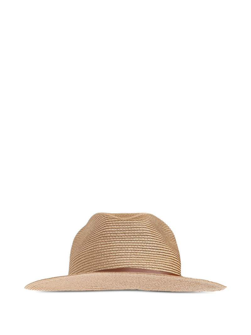 Emporio Armani Woven Raffia Fedora Hat | Urbalenti™ NYC