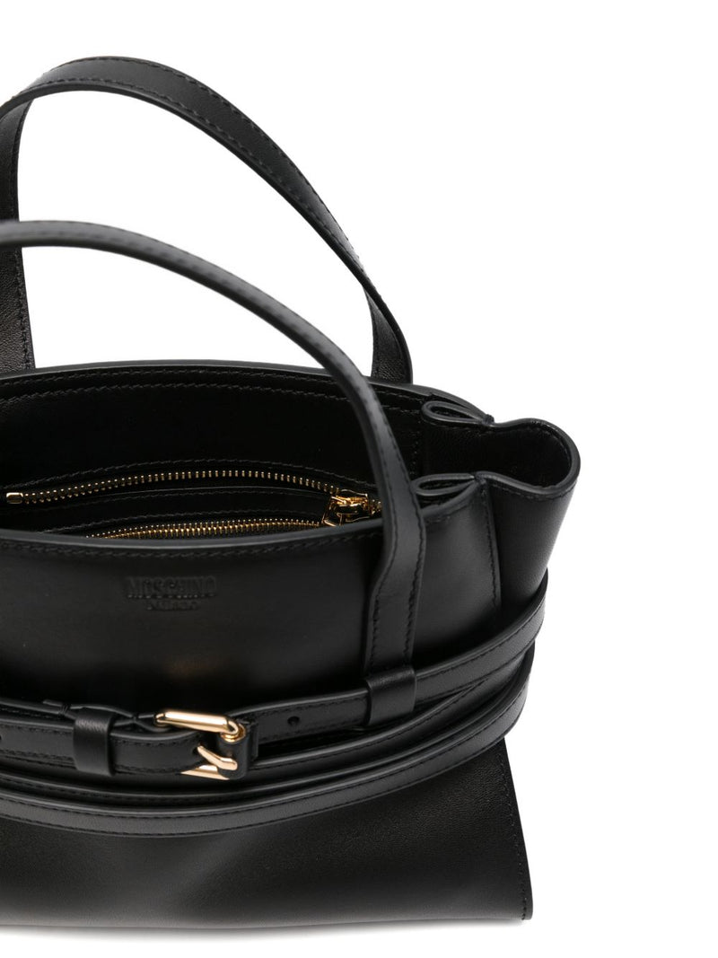 Moschino Tie Me small leather handbag | Urbalenti™ NYC
