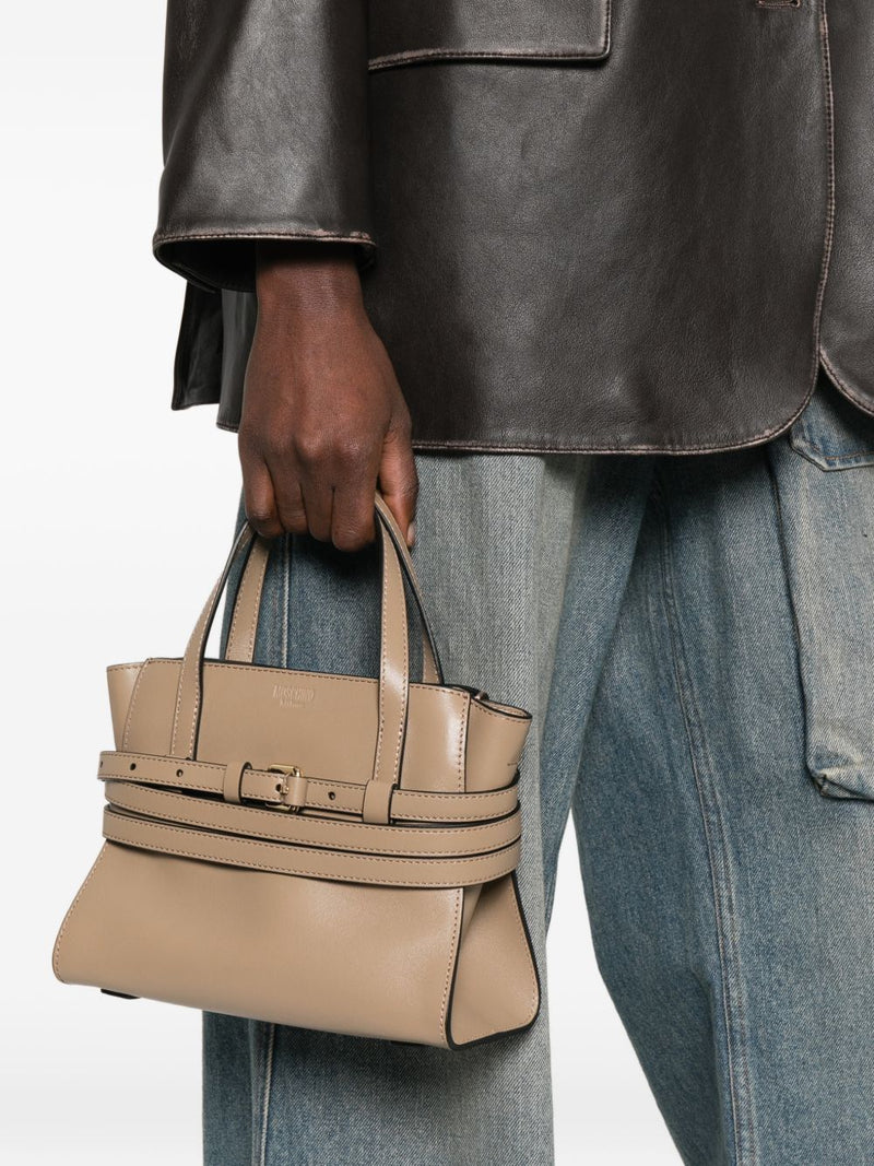 Moschino Tie Me small leather handbag | Urbalenti™ NYC