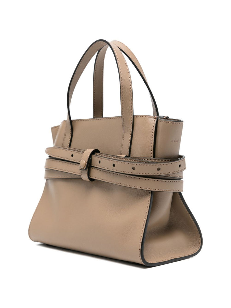 Moschino Tie Me small leather handbag | Urbalenti™ NYC