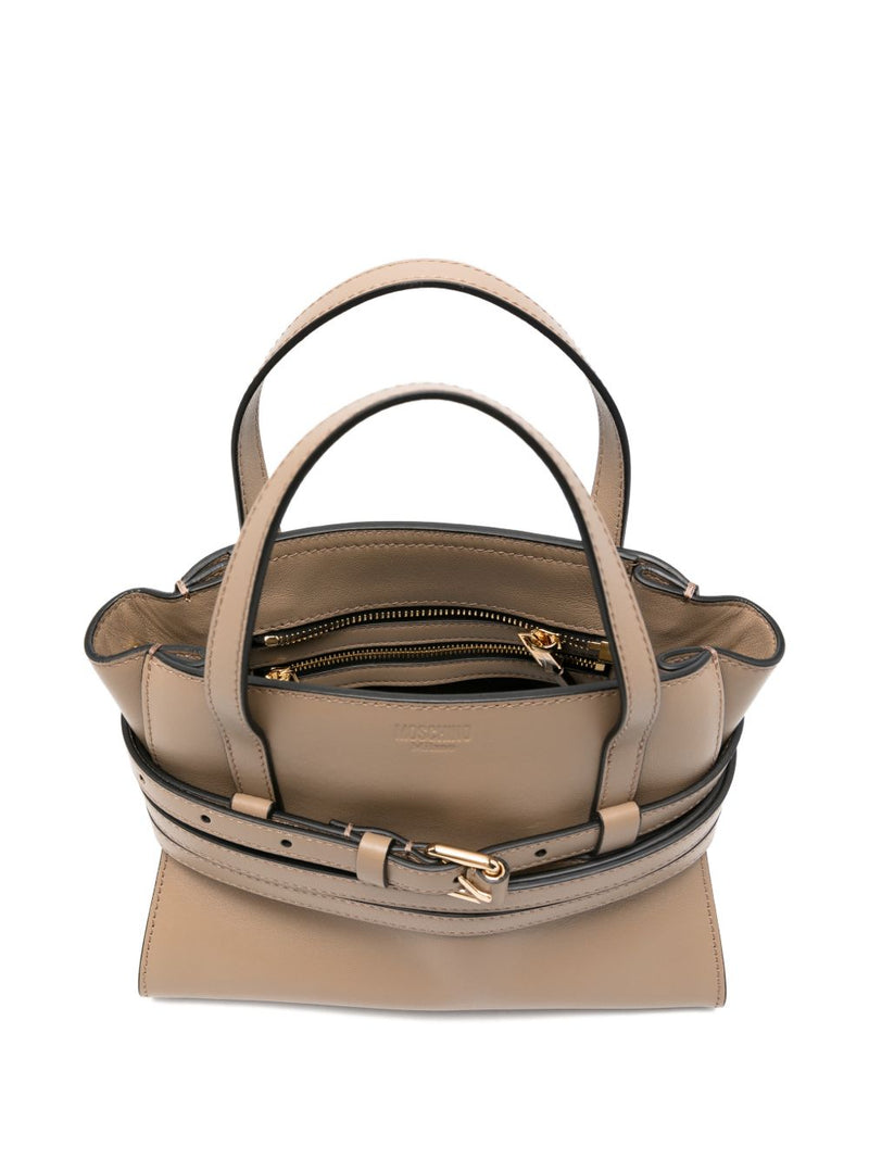 Moschino Tie Me small leather handbag | Urbalenti™ NYC