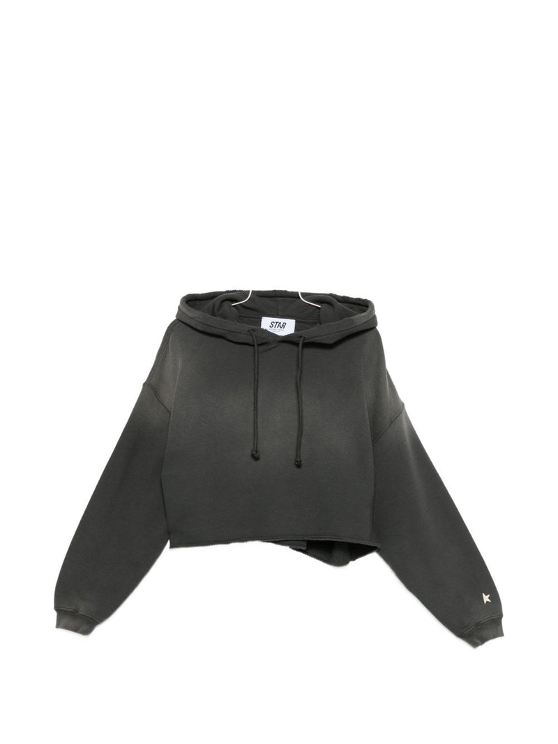 Golden Goose Cotton cropped hoodie | Urbalenti™ NYC