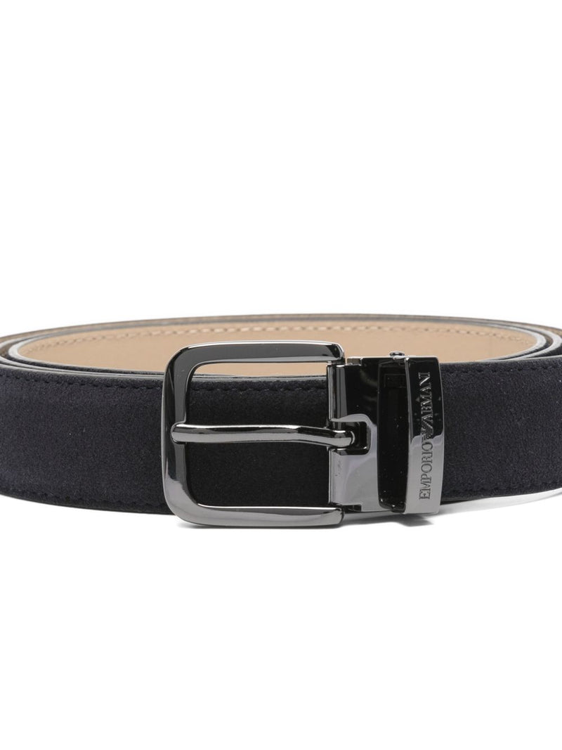 EMPORIO ARMANI EXCLUSIVE Suede Leather Belt | Urbalenti™ NYC