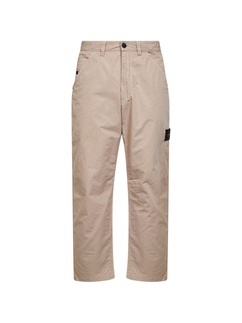 Stone Island Logo cotton trousers | Urbalenti™ NYC