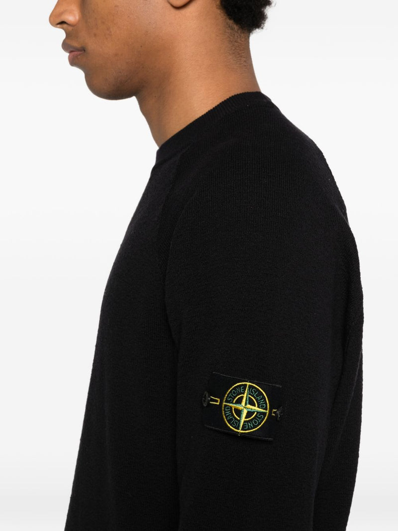 Stone Island Logo cotton crewneck sweater | Urbalenti™ NYC