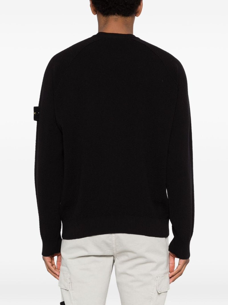 Stone Island Logo cotton crewneck sweater | Urbalenti™ NYC