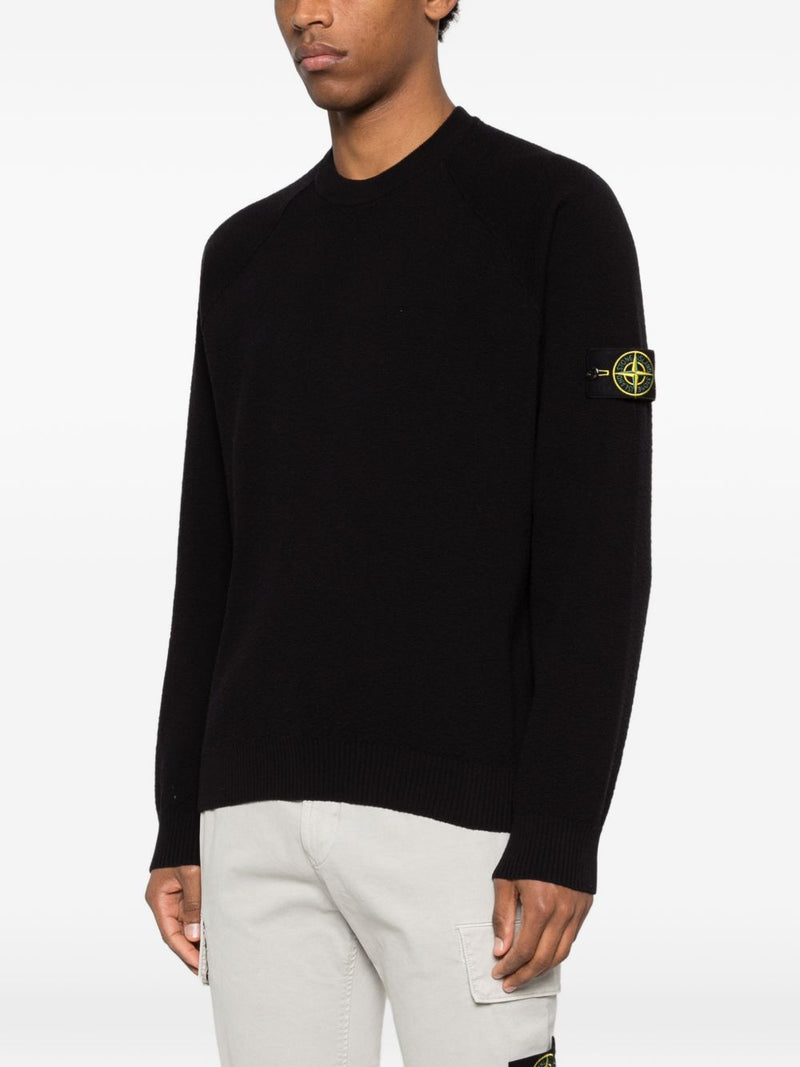 Stone Island Logo cotton crewneck sweater | Urbalenti™ NYC