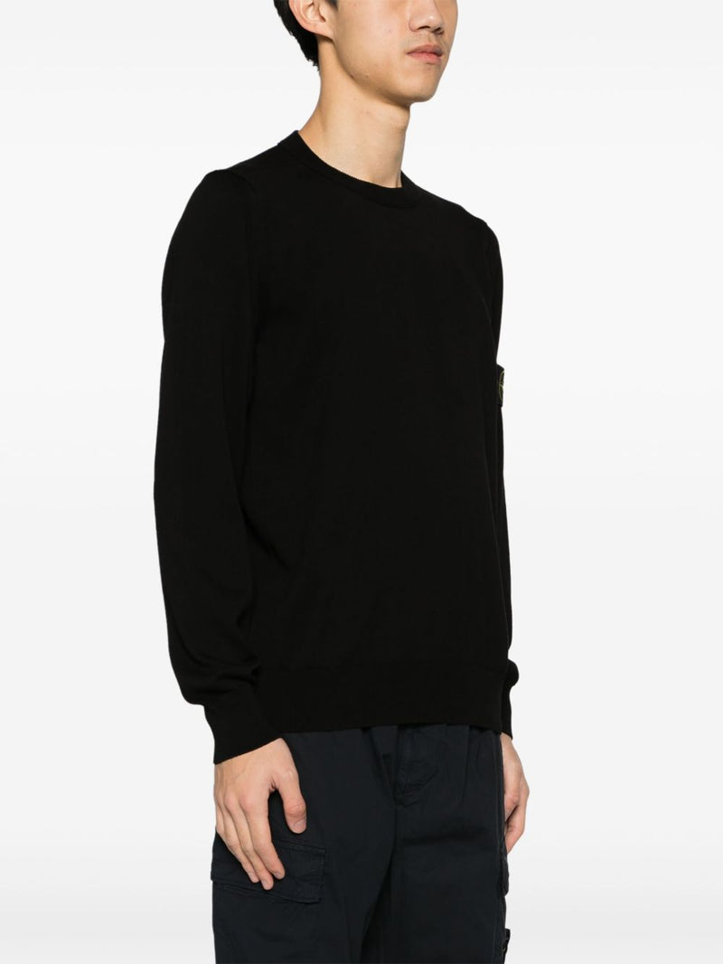 Stone Island QR code Cotton crewneck sweater | Urbalenti™ NYC
