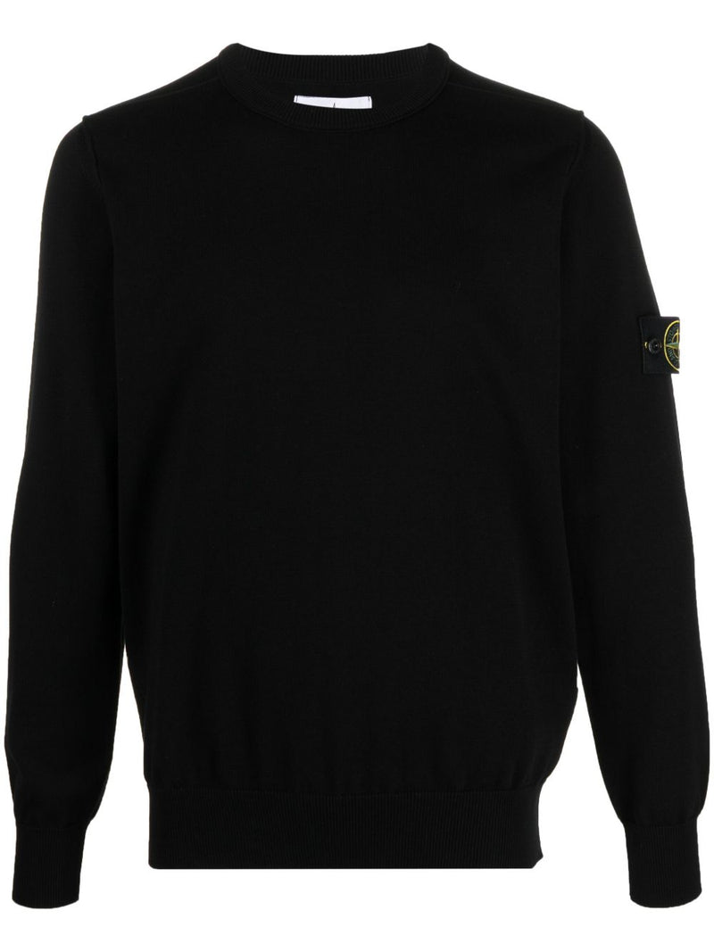 Stone Island QR code Cotton crewneck sweater | Urbalenti™ NYC