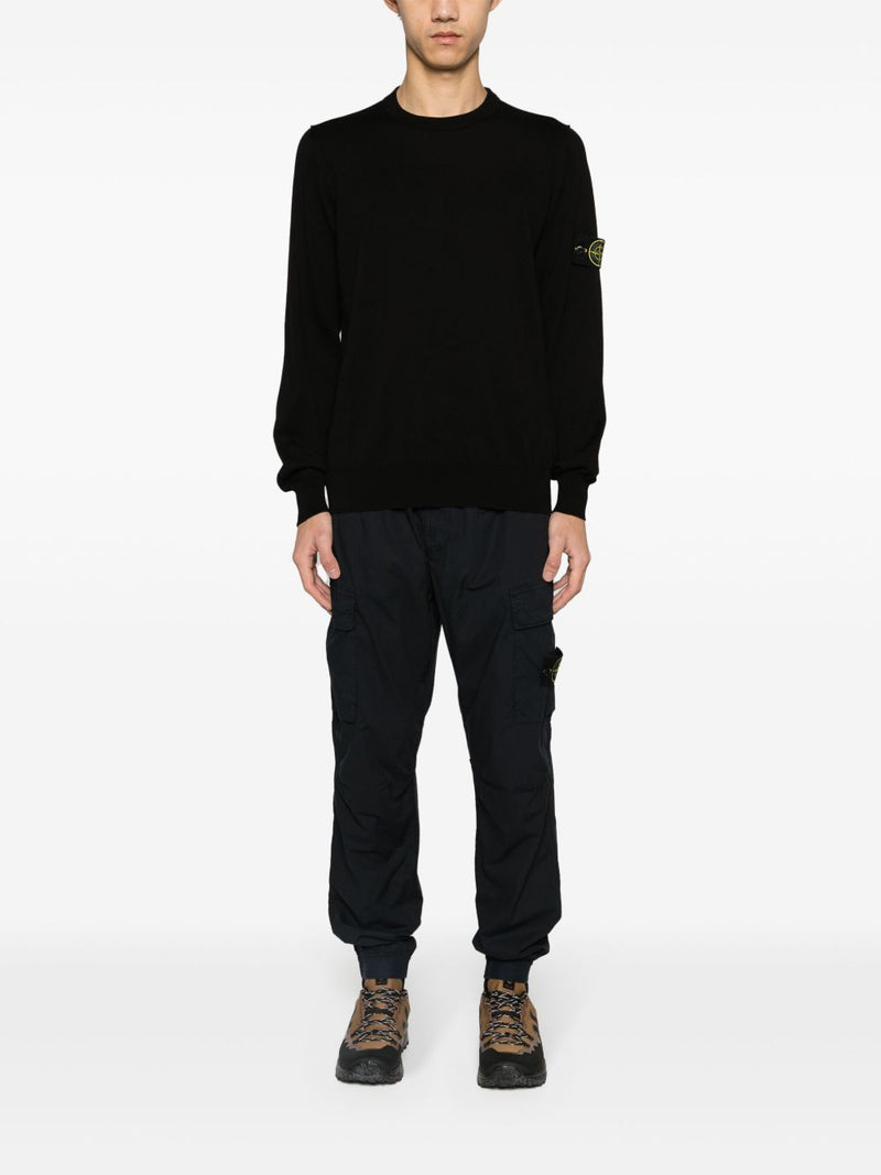 Stone Island QR code Cotton crewneck sweater | Urbalenti™ NYC