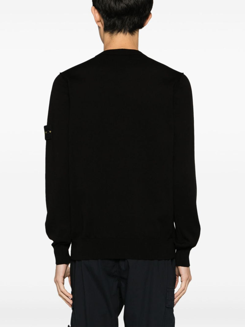 Stone Island QR code Cotton crewneck sweater | Urbalenti™ NYC