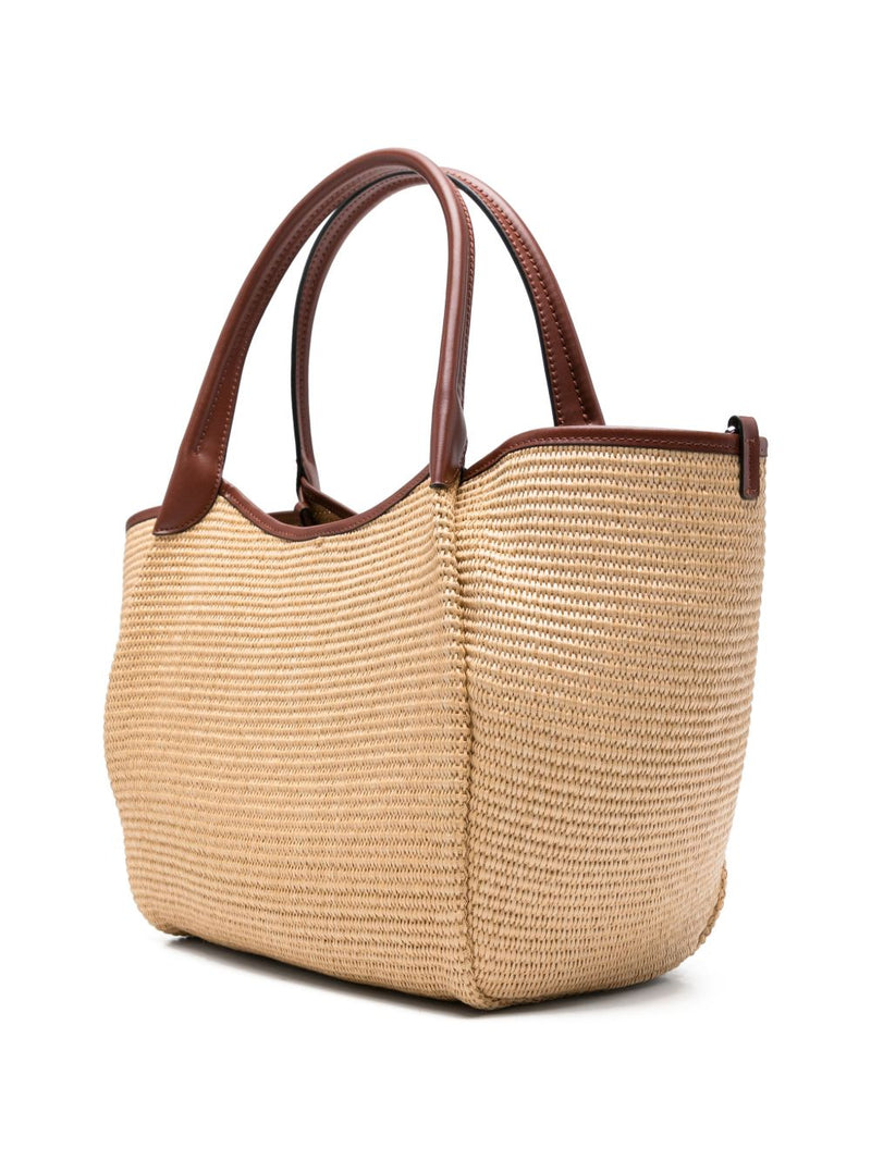 Emporio Armani Woven Straw Medium Shopper Bag | Urbalenti™ NYC