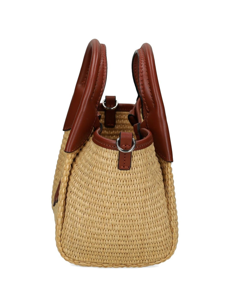 Emporio Armani Woven Straw Small Shopper Bag | Urbalenti™ NYC