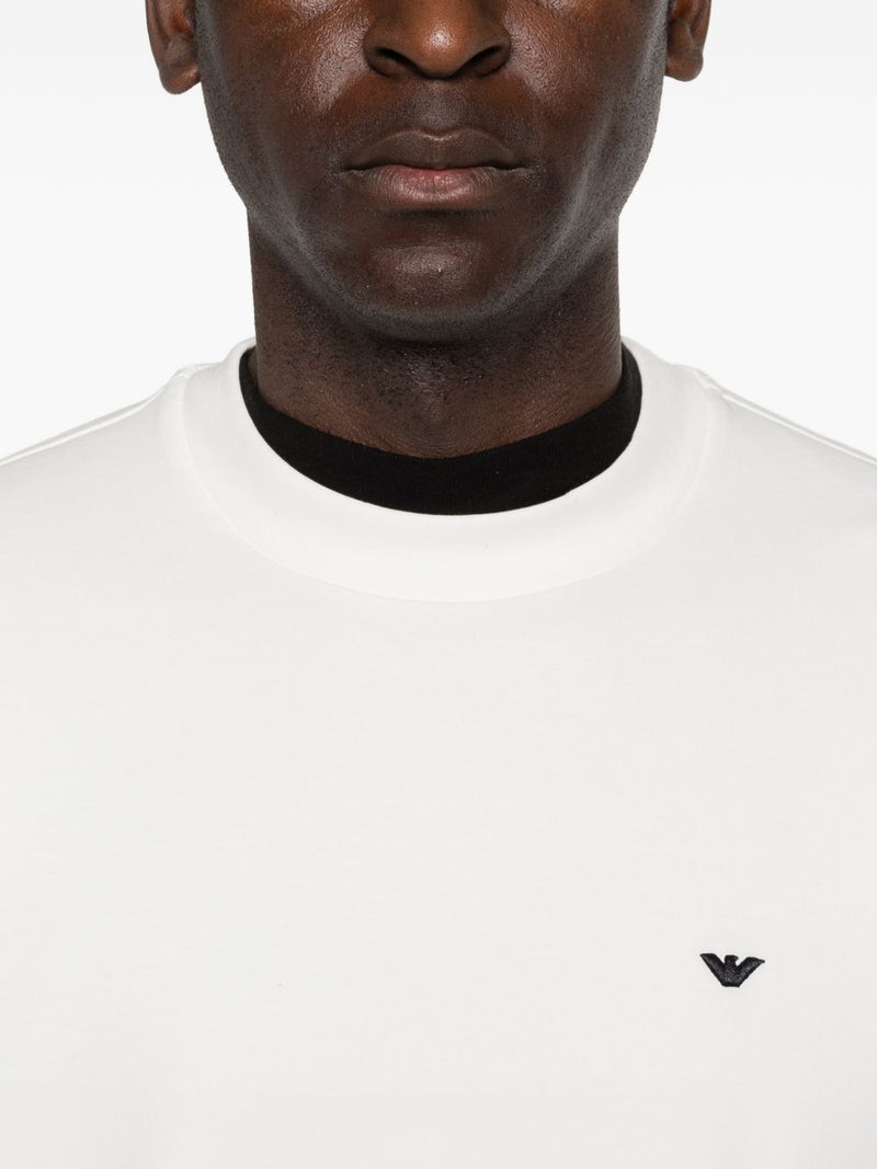 Emporio Armani Logo cotton hoodie | Urbalenti™ NYC