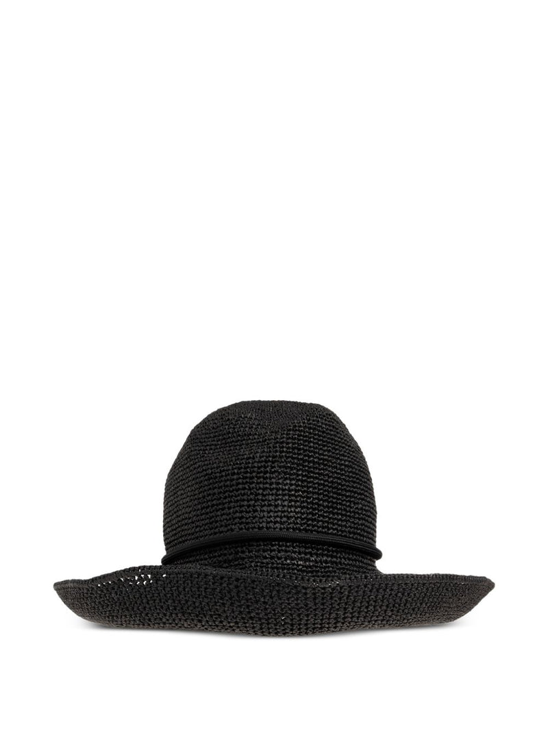 Emporio Armani Emporio Armani Natural Cord Sun Crochet Hat