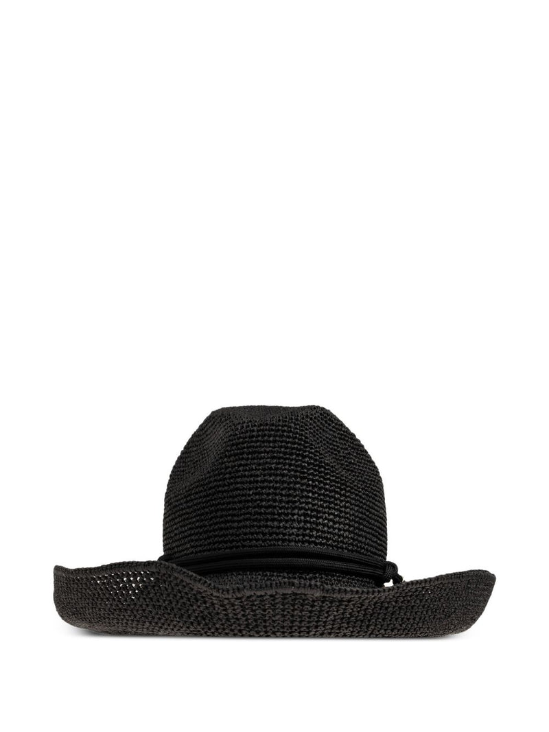 Emporio Armani Emporio Armani Natural Cord Sun Crochet Hat