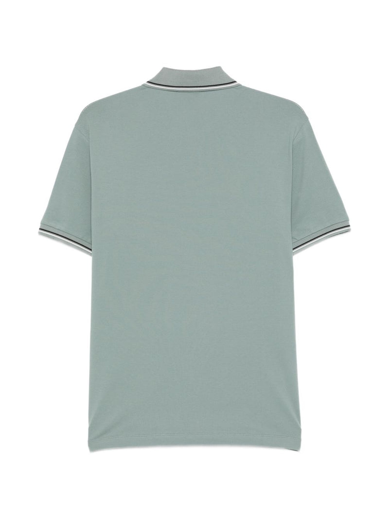 Emporio Armani Logo cotton polo shirt | Urbalenti™ NYC