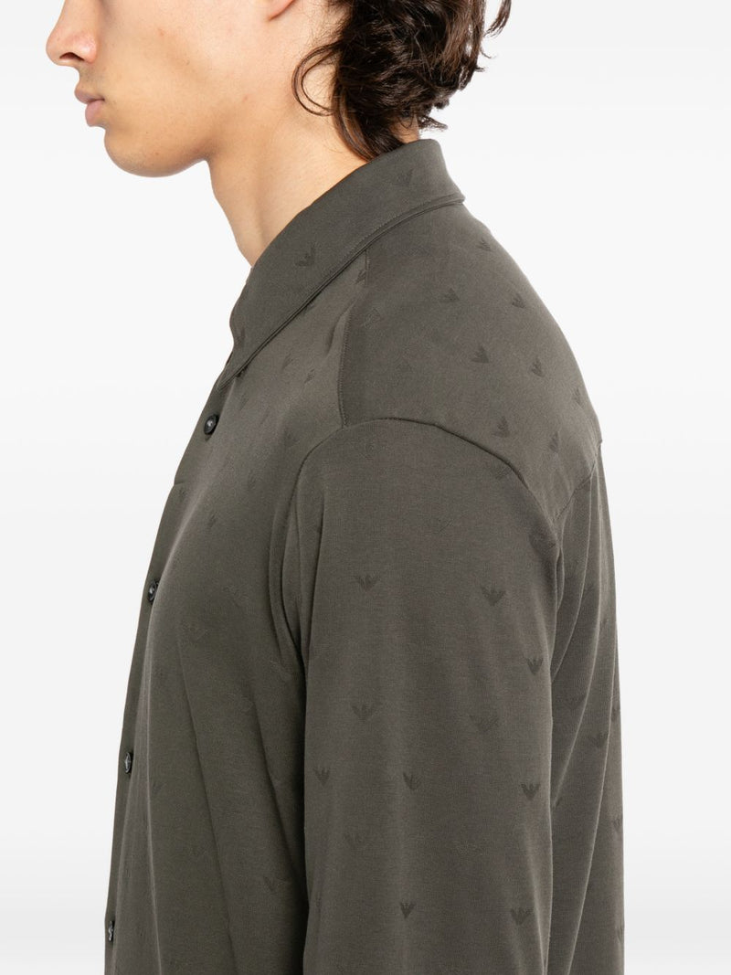Emporio Armani Logo cotton shirt | Urbalenti™ NYC