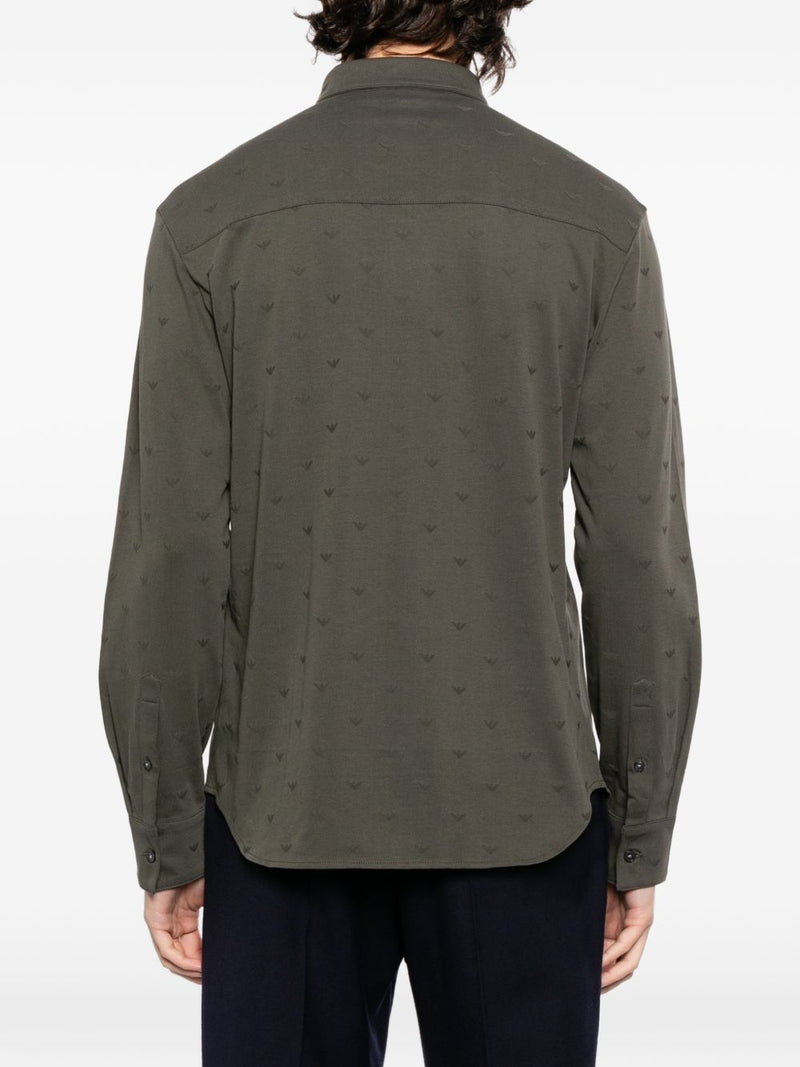 Emporio Armani Logo cotton shirt | Urbalenti™ NYC