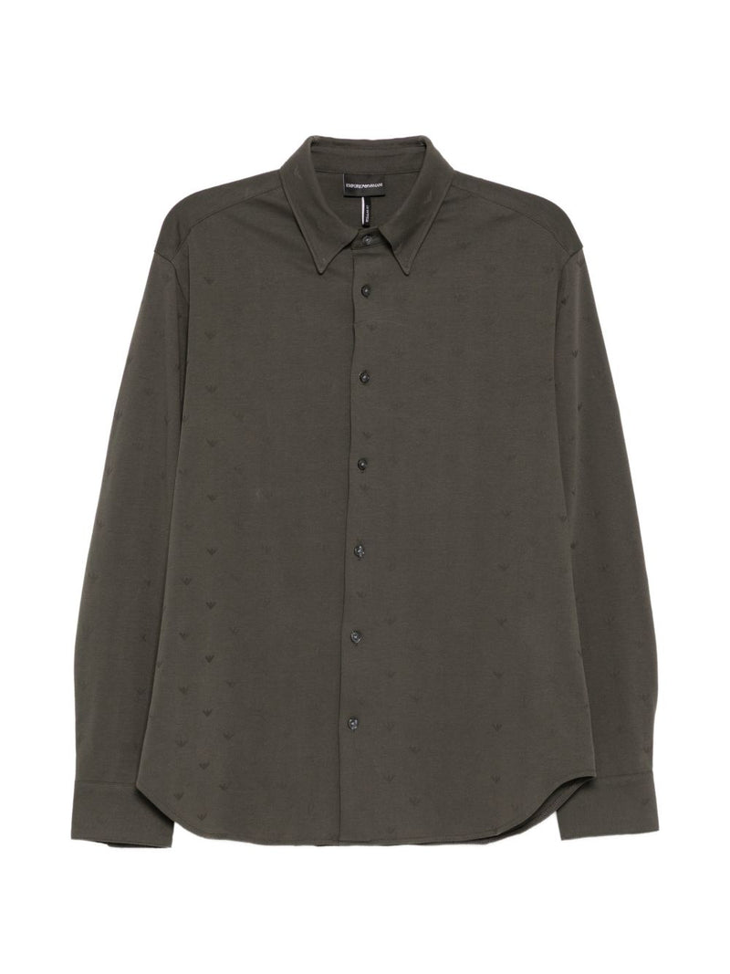 Emporio Armani Logo cotton shirt | Urbalenti™ NYC