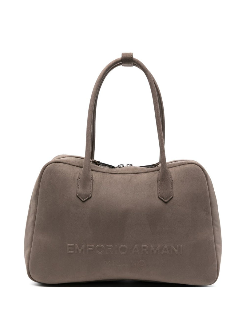 Emporio Armani Eagle Club Capsule Collection Suede-Effect Shoulder Bag | Urbalenti™ NYC