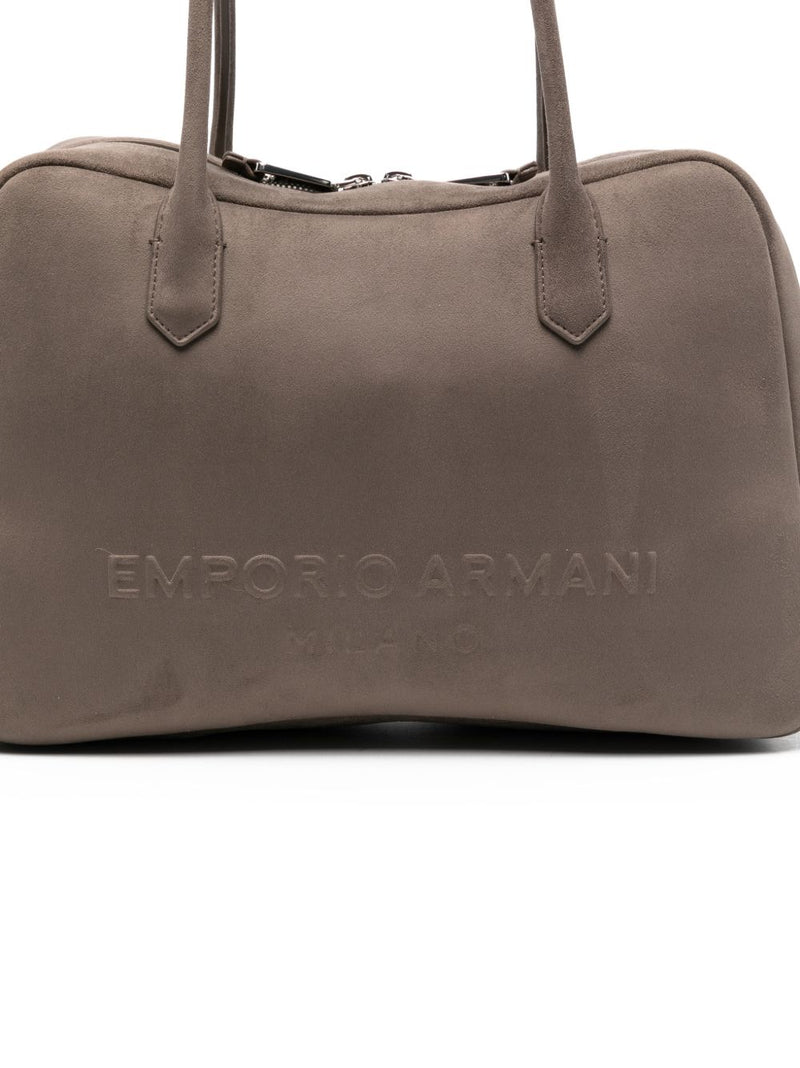 Emporio Armani Eagle Club Capsule Collection Suede-Effect Shoulder Bag | Urbalenti™ NYC