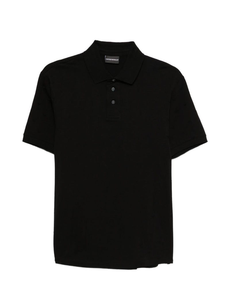 Emporio Armani Logo cotton polo shirt | Urbalenti™ NYC