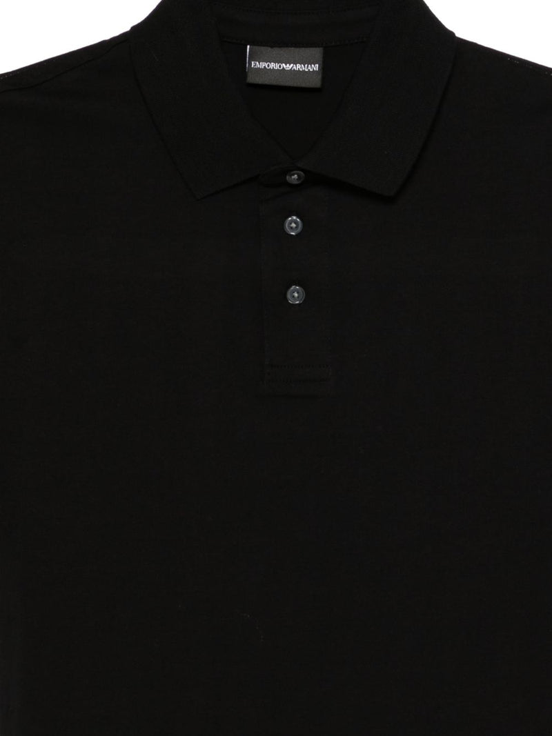 Emporio Armani Logo cotton polo shirt | Urbalenti™ NYC