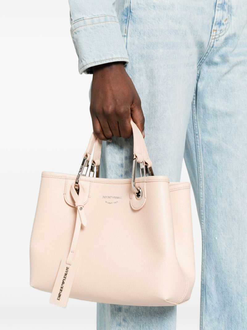 Emporio Armani Small Myea Shopper Bag With Deer Print | Urbalenti™ NYC