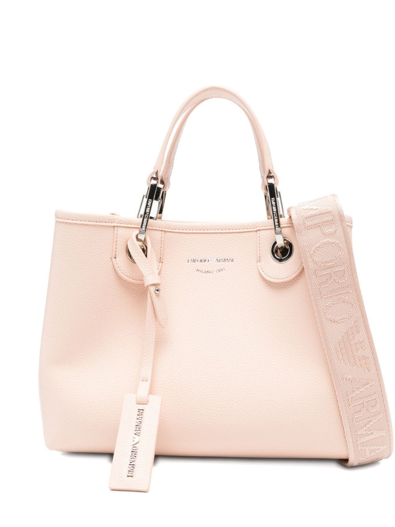 Emporio Armani Small Myea Shopper Bag With Deer Print | Urbalenti™ NYC