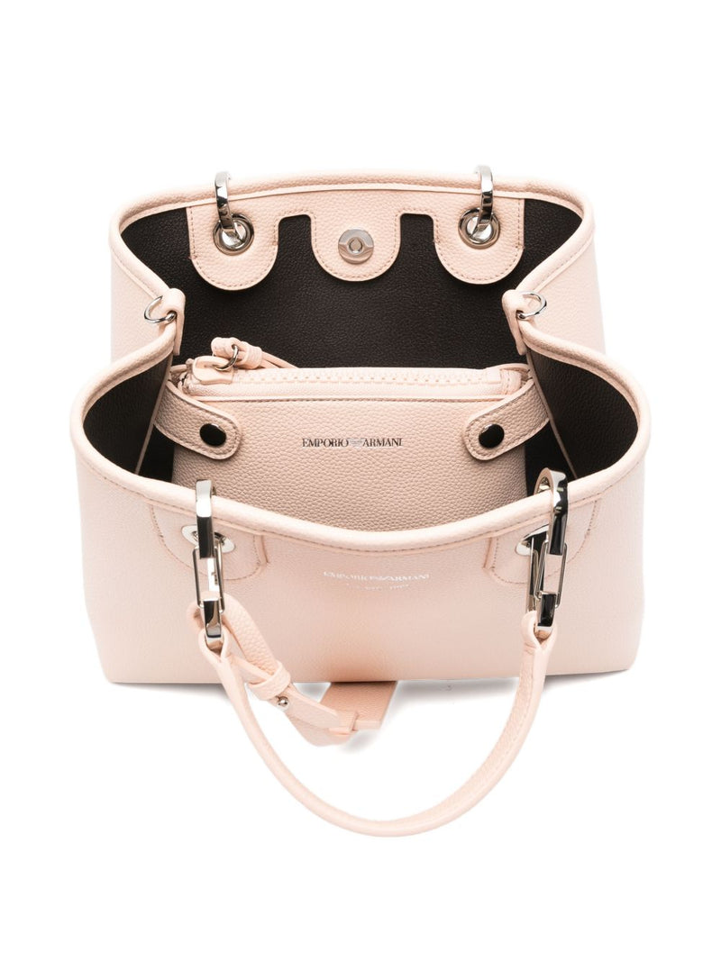 Emporio Armani Small Myea Shopper Bag With Deer Print | Urbalenti™ NYC