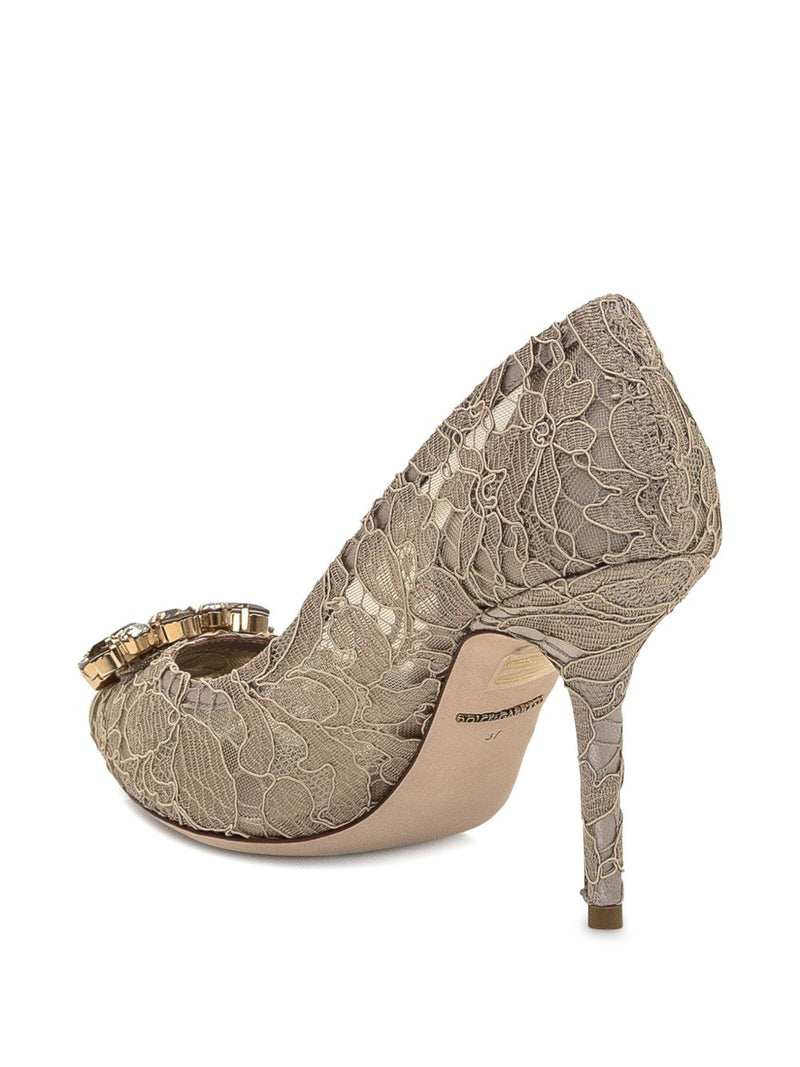 Dolce & Gabbana Dolce & Gabbana Rainbow lace décolleté with brooch