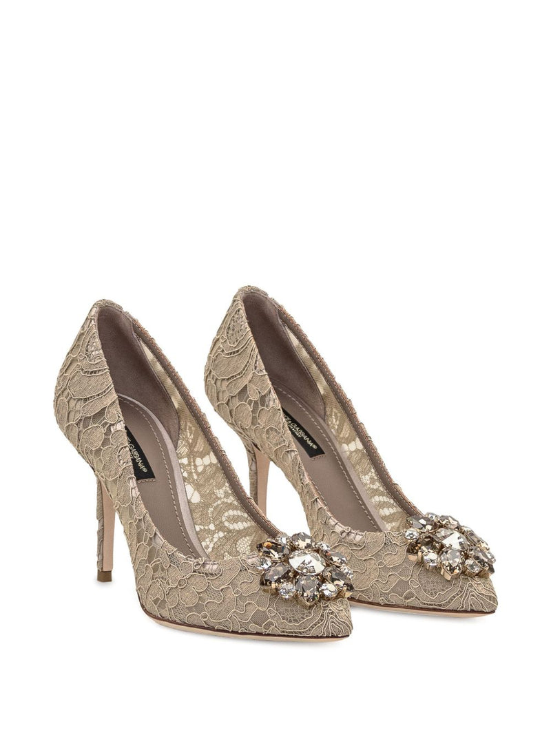 Dolce & Gabbana Dolce & Gabbana Rainbow lace décolleté with brooch