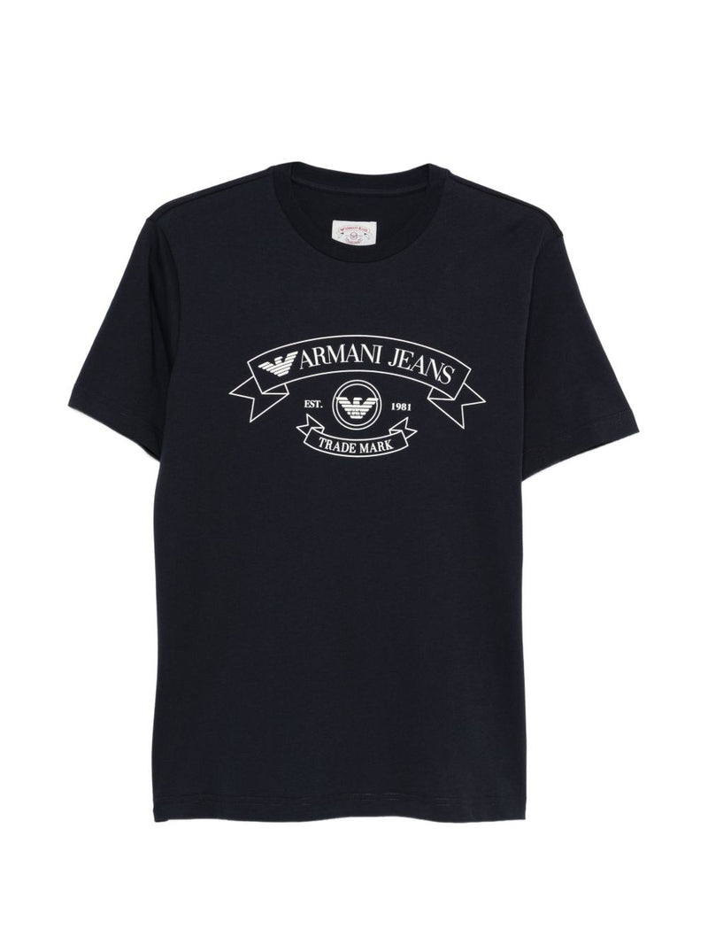 Emporio Armani Logo cotton t-shirt | Urbalenti™ NYC