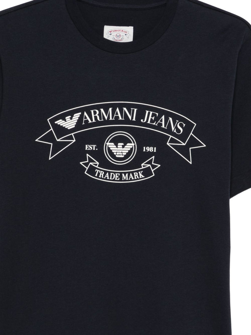Emporio Armani Logo cotton t-shirt | Urbalenti™ NYC