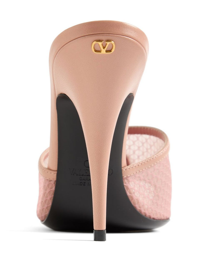 Valentino Garavani Coeur VipÃ¨re leather mules | Urbalenti™ NYC