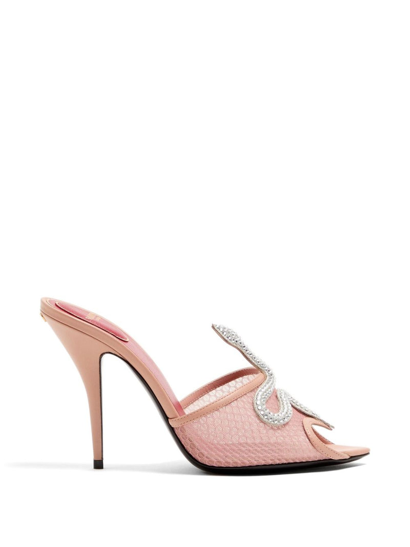 Valentino Garavani Coeur VipÃ¨re leather mules | Urbalenti™ NYC