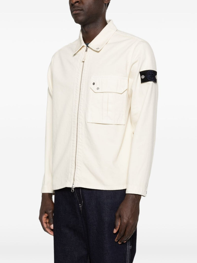 Stone Island Stone Island Compass badge Logo cotton jacket